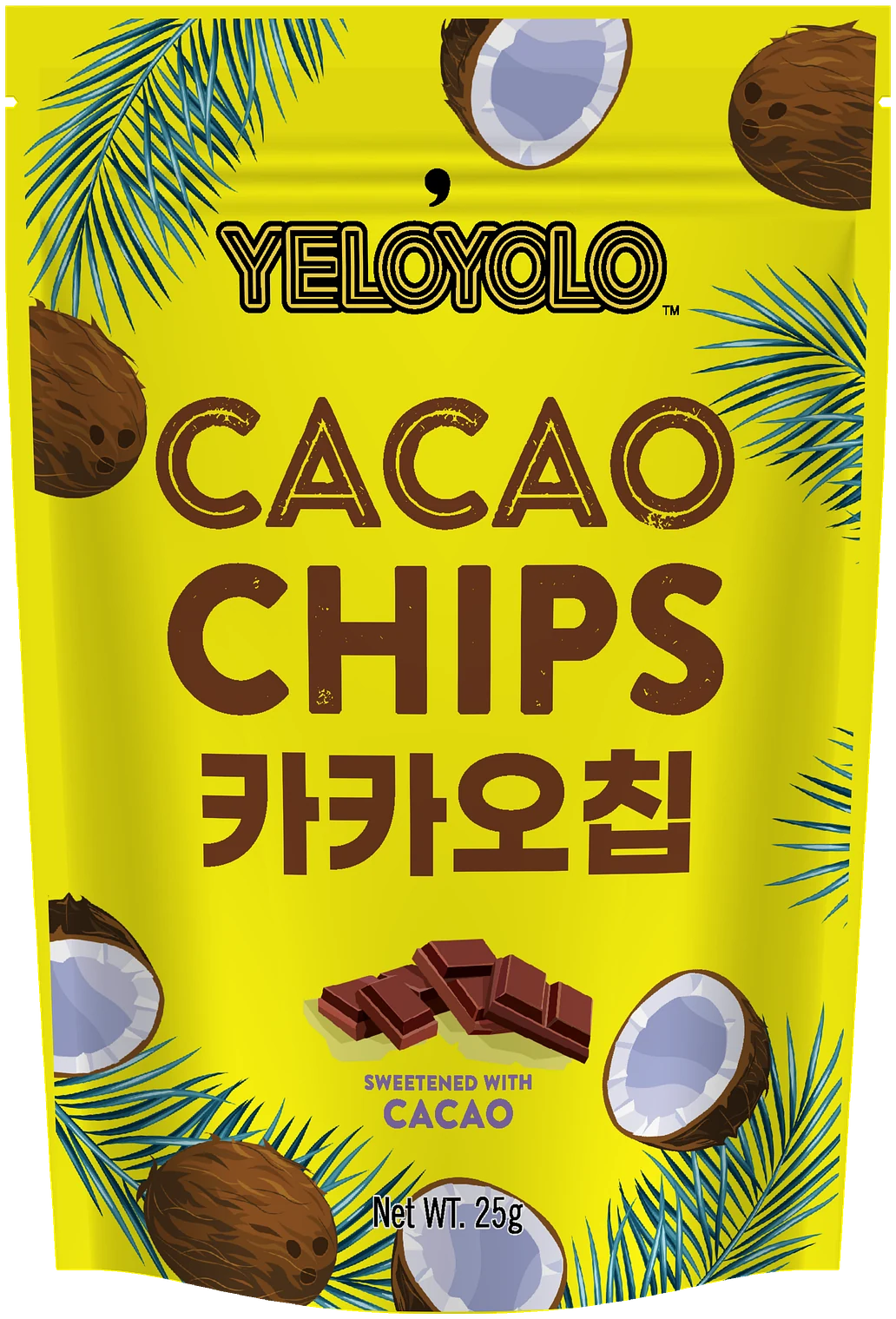 YELOYOLO Cacao Chips 25 g package
